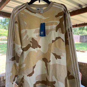 ADIDAS camo crewneck sweater / NEW / size L /